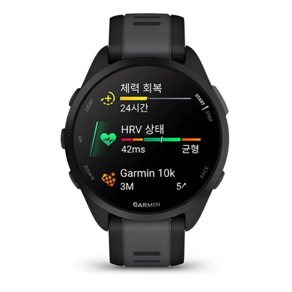 가민 포러너165 러닝 GPS스마트워치 블랙, 43mm