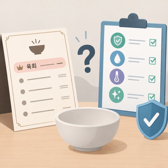 AI 생성 설명 이미지: 안산일동맛집 유니드정육식당 | 육회 메뉴명만으로 위생 안전을 판단할 수 없는 이유
